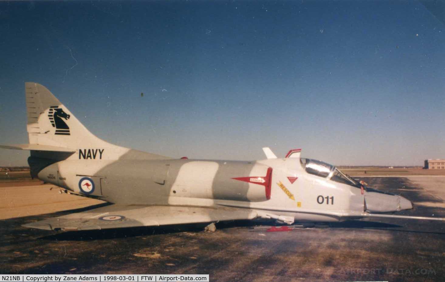 N21NB, 1959 Douglas A-4B Skyhawk (A4D-2) C/N 12257, Ran off the runway at Meacham Field - NTSB report - http://www.ntsb.gov/ntsb/brief.asp?ev_id=20001211X09551&key=1