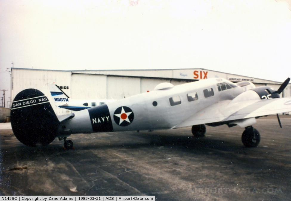 N145SC, 1943 Beech SNB-1 C/N 3906, At Addison Airport, Dallas, Texas
