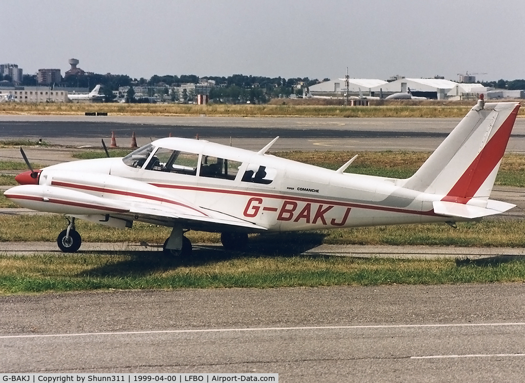 G-BAKJ, 1966 Piper PA-30-160 B Twin Comanche C/N 30-1232, Parked at the old Light Aviation apron...