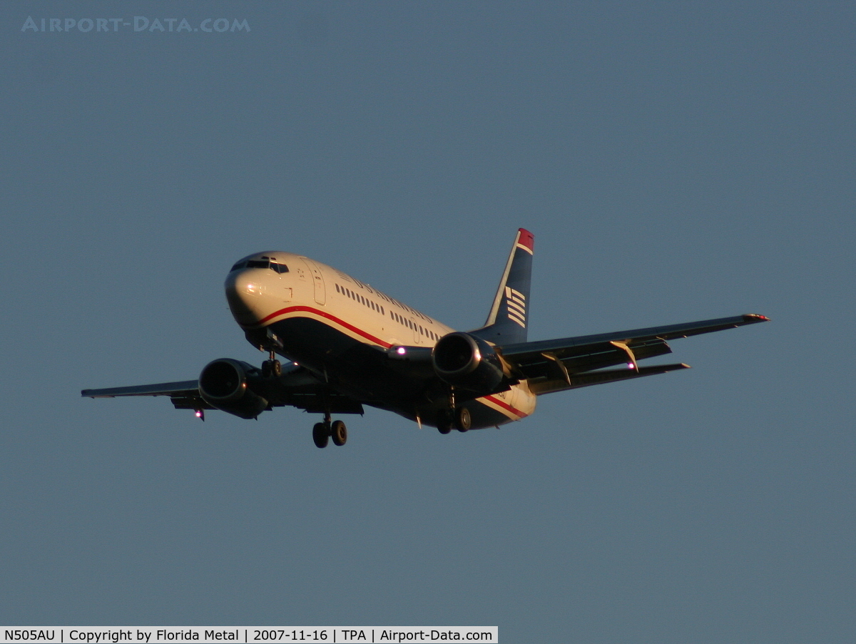 N505AU, 1987 Boeing 737-3B7 C/N 23380, US Airways