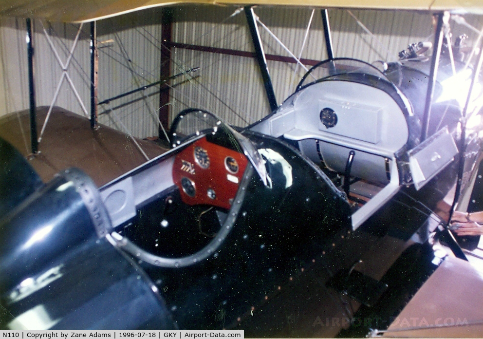 N110, 1926 Laird Whirlwind C/N 149, Cockpit of 1926 Laird