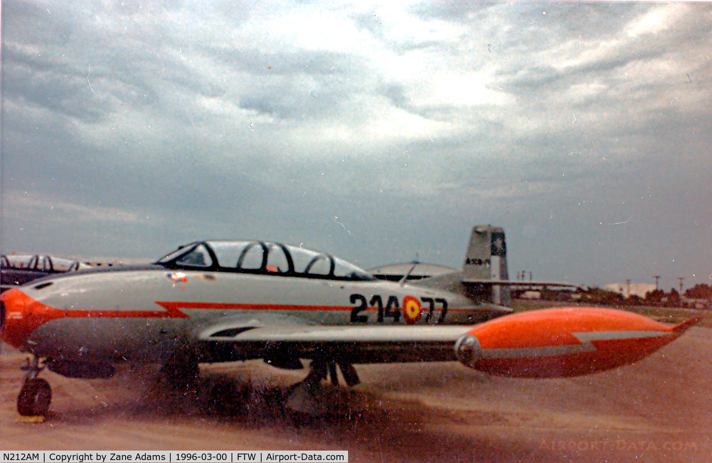 N212AM, 1965 Hispano HA-200 SAETA C/N HA-20-83, HA-200 Saeta at Meacham Field - Thsi is good as I could make this scan come out...