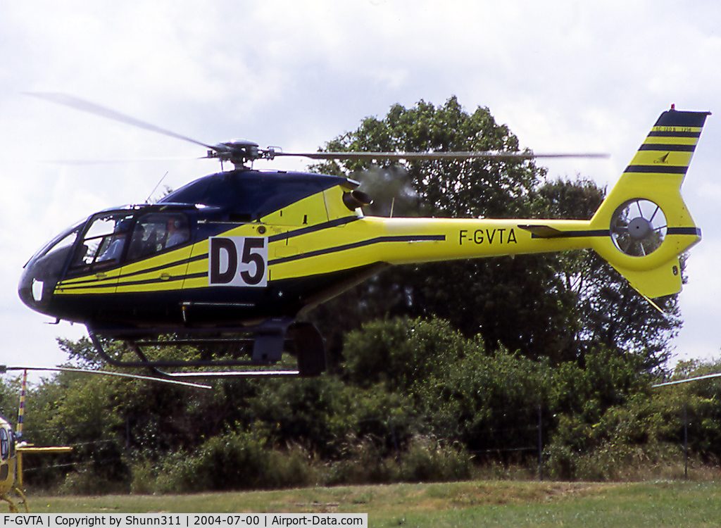 F-GVTA, Eurocopter EC-120B Colibri C/N 1258, During Magny-Cours Formula One GP 2004