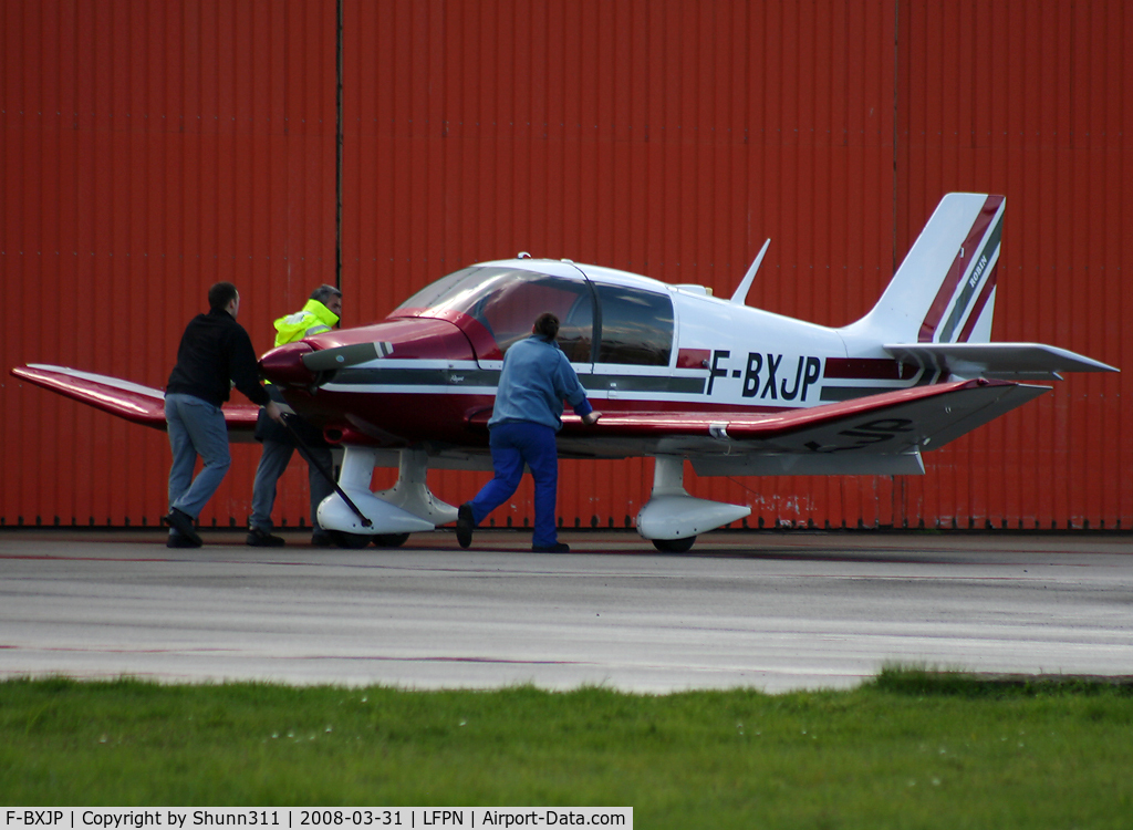 F-BXJP, Robin DR-400-180 Regent C/N 1045, Put outside a very big hangar...