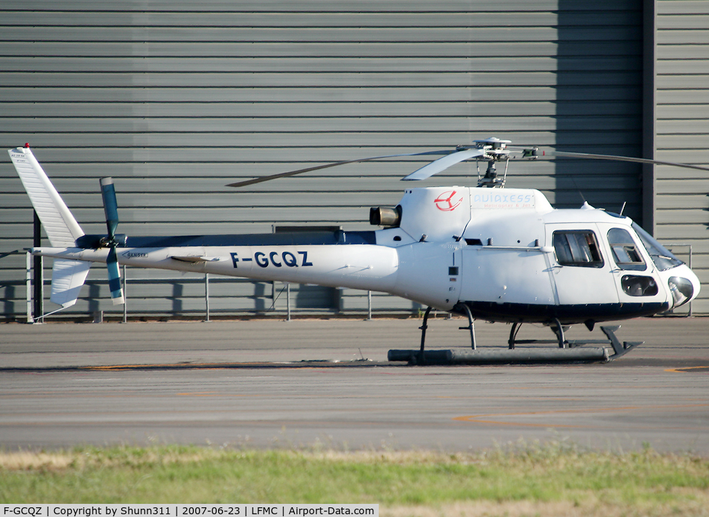 F-GCQZ, Eurocopter AS-350BA Ecureuil C/N 1562, Used for first flight during LFMC Airshow 2007