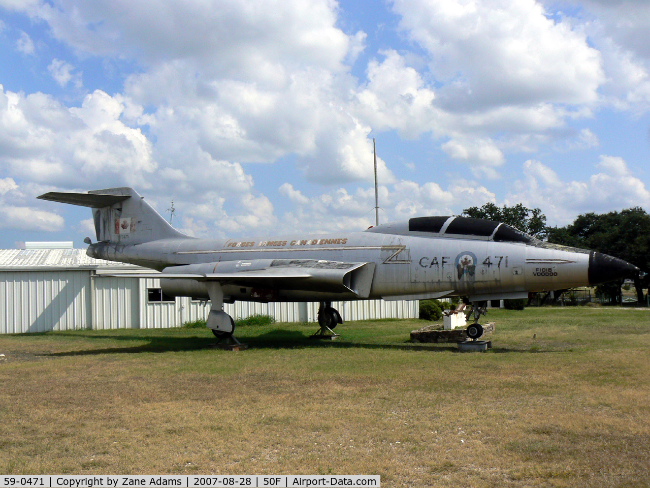 59-0471, McDonnell F-101B Voodoo C/N 795, At the Pate Museum of Transportation near Cresson, TX - This aircraft was delivered to Canada in 1961-62 as RC-101 - RCAF 17471