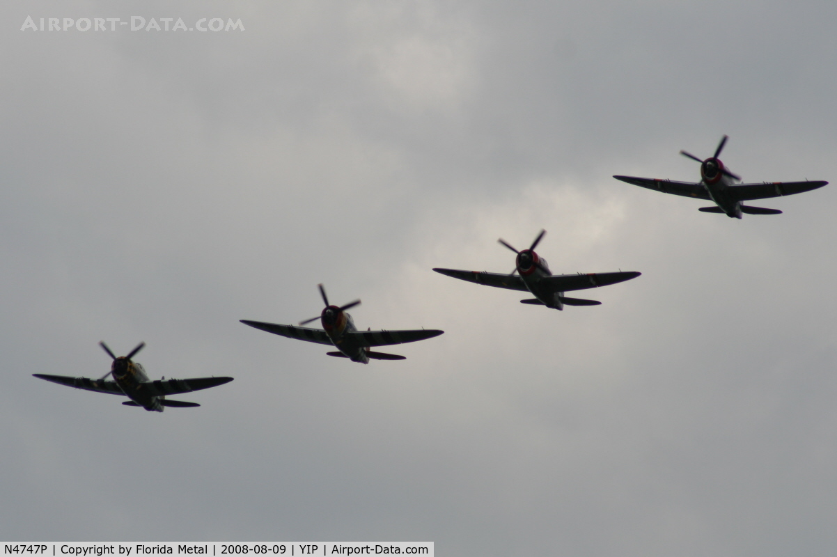 N4747P, 1945 Republic P-47D-40-RA Thunderbolt C/N 44-90368, P-47s in formation