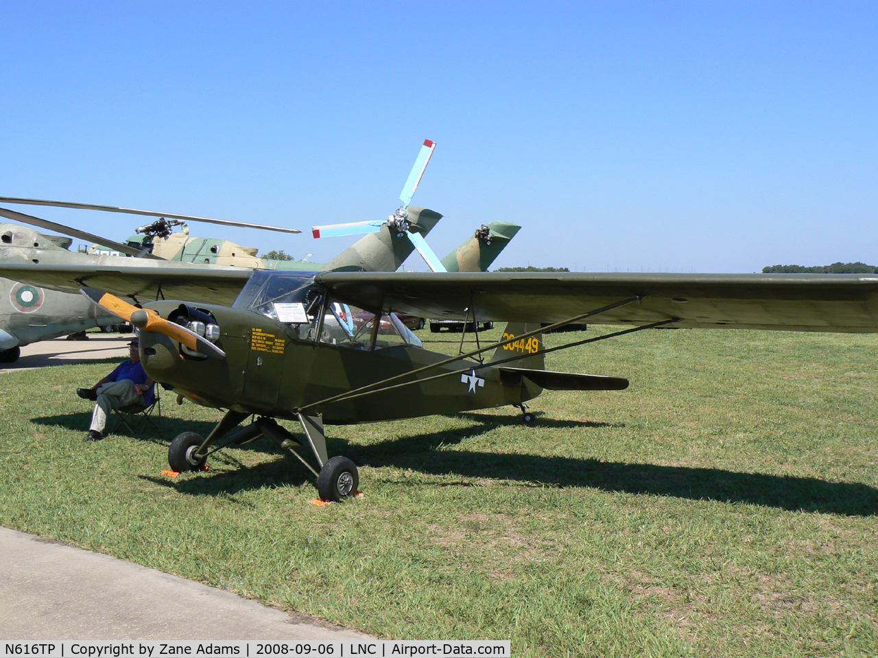 N616TP, Taylorcraft L-2B C/N 0-4449, At the DFW CAF open house 2008 - Warbirds on Parade!