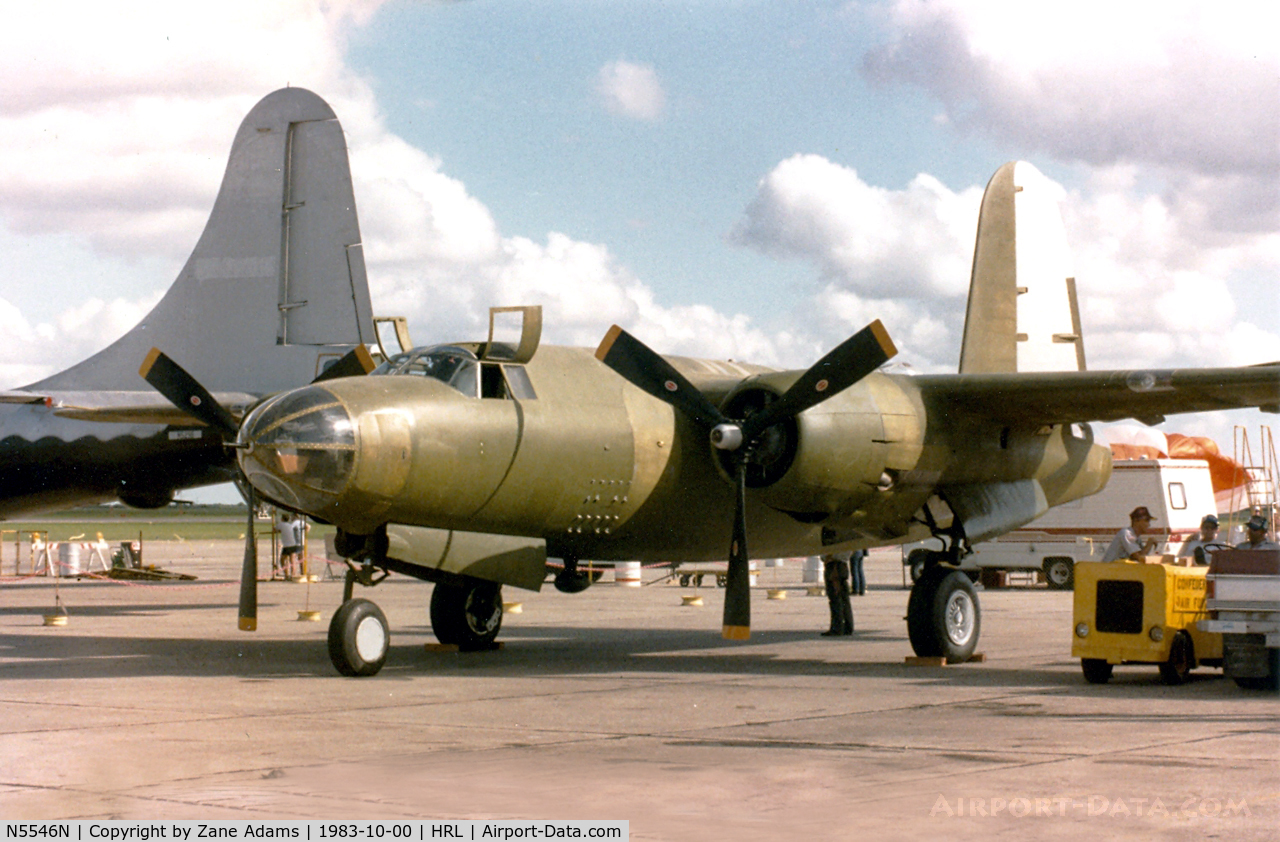 N5546N, Martin TB-26C Marauder C/N 2253 (4762?), CAF B-26 Carolyn under restoration at Harlingen