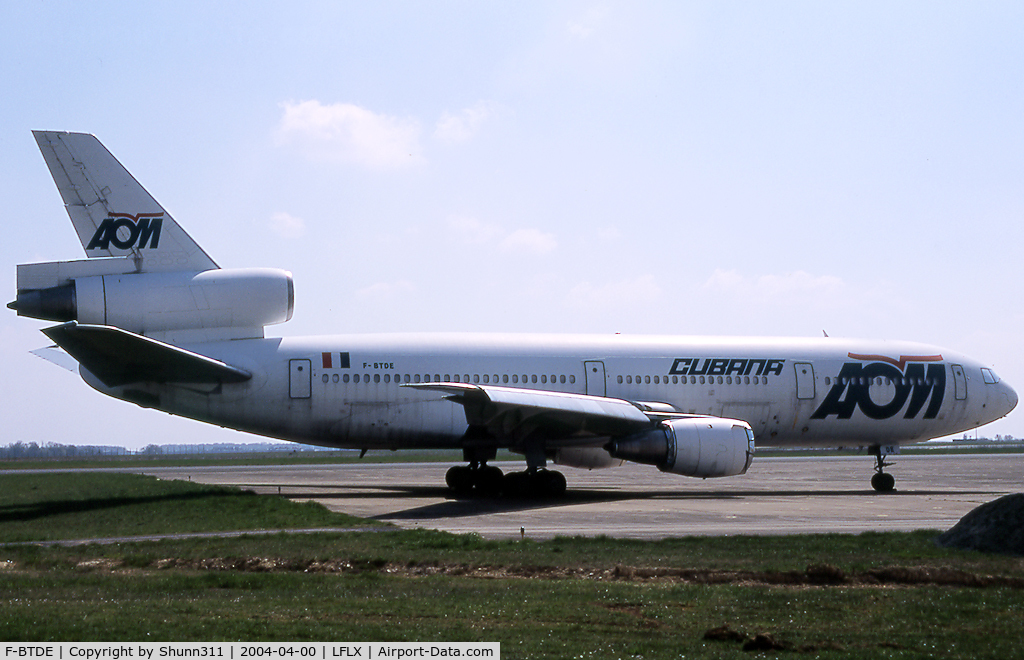 F-BTDE, 1973 Douglas DC-10-30 C/N 46853, Stored with 'Cubana' titles...