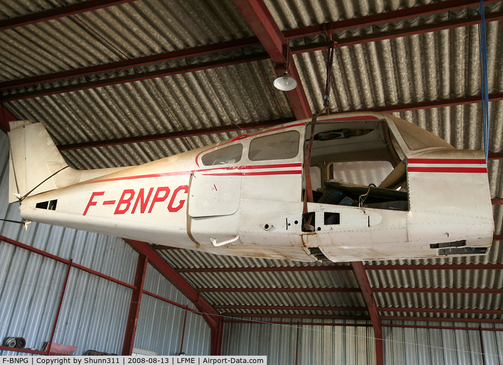 F-BNPG, Beech A23 C/N M-735, Only rest of this aircraft stored in a hangar at LFME