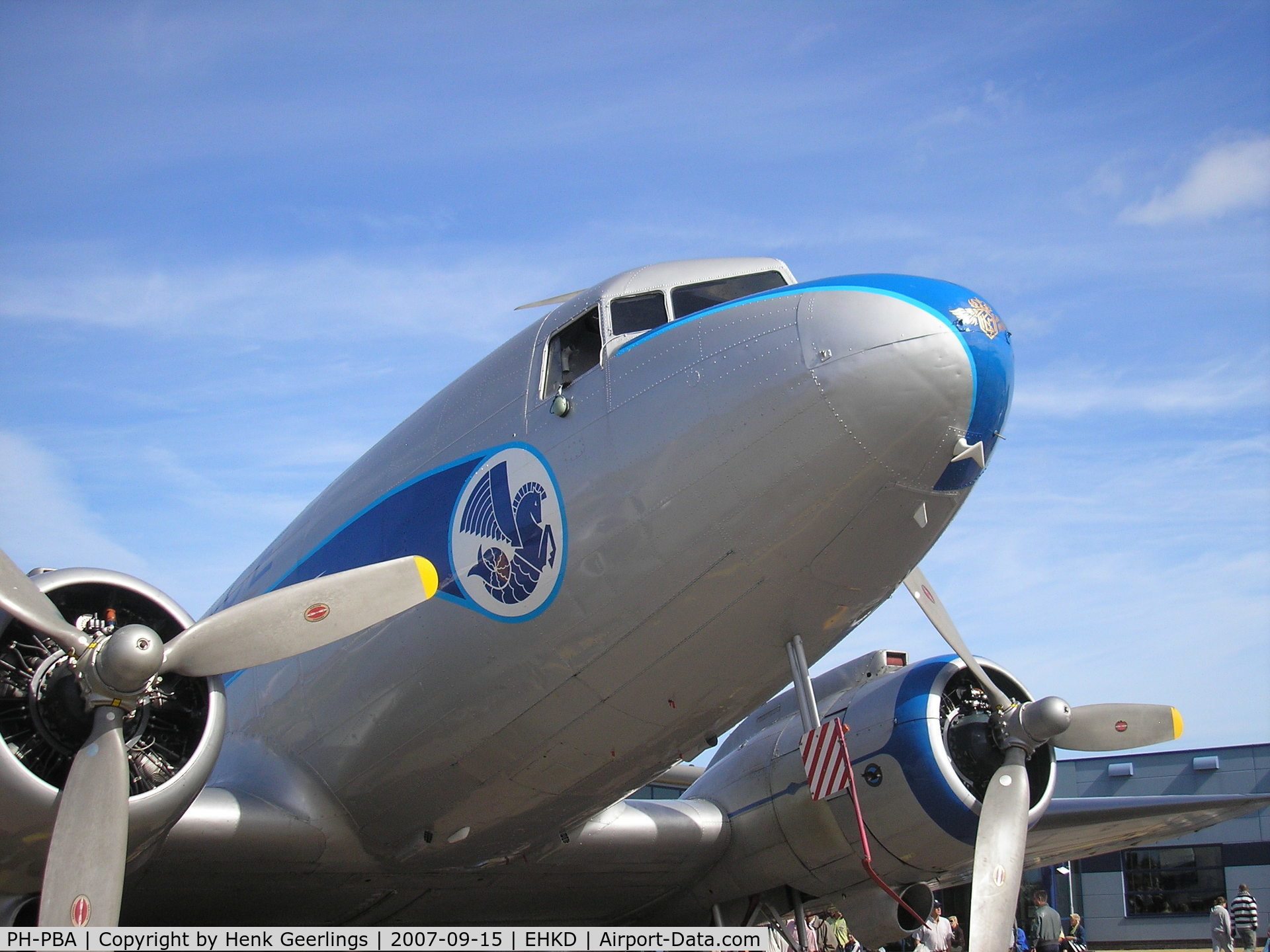 PH-PBA, 1943 Douglas DC-3C-S1C3G (C-47A-75-DL) C/N 19434, cs KLM-Air France, see logo on nose ; Heldair - Maritime Airshow, Den Helder - De Kooy Airport , Sep 2007