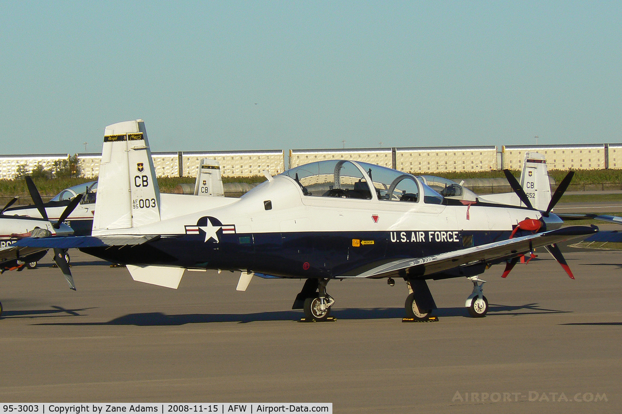 95-3003, 1995 Raytheon T-6A Texan II C/N PT-7, At Alliance - Fort Worth - This is the first production T-6A aircraft. First flight: July 15, 1998