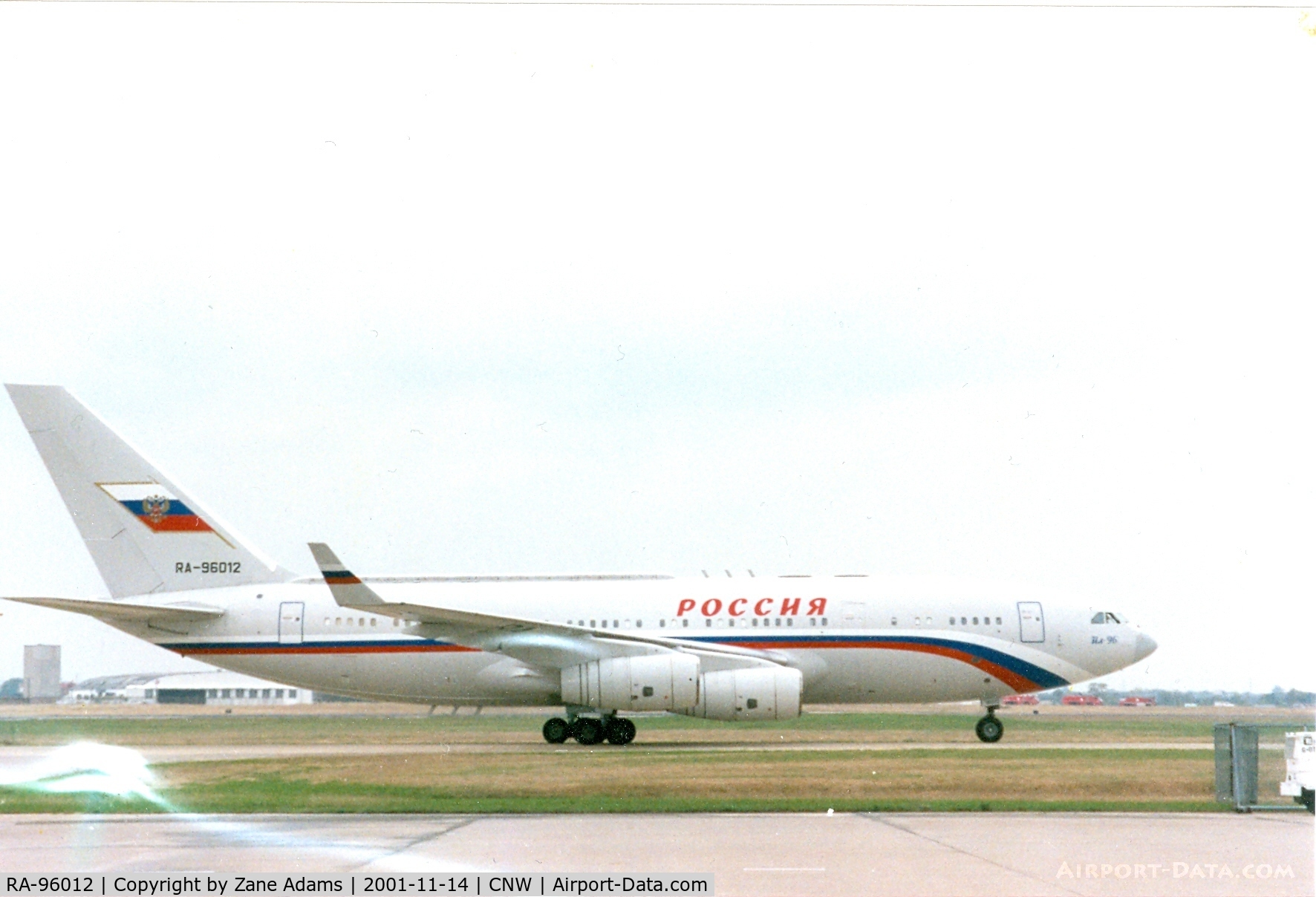 RA-96012, 1994 Ilyushin Il-96-300 C/N 74393201009, Russian President Valdimir Putin at Waco, TX on a state visit with U.S. President George W. Bush (Crawford, TX) Photo taken by Virgina Young (cousin) used with permission.