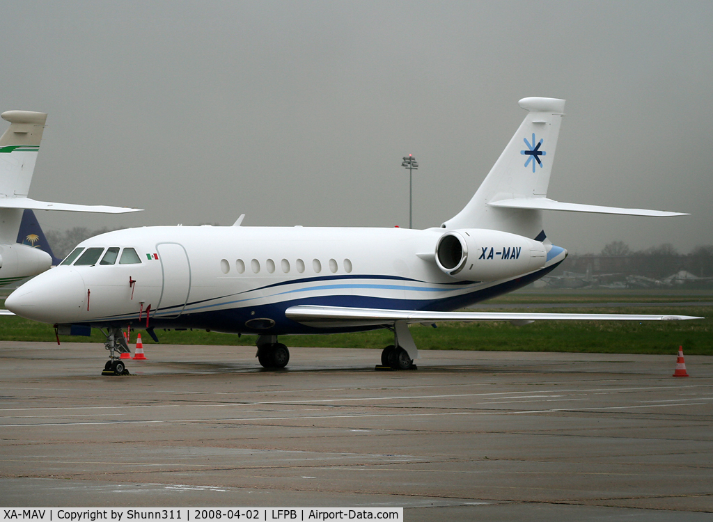 XA-MAV, 2001 Dassault Falcon 2000 C/N 149, Parked at the General Aviation area...