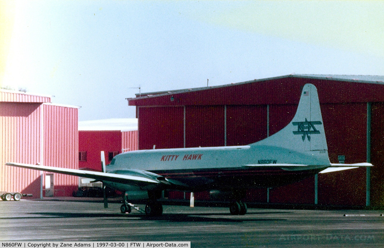 N860FW, Convair 640-340D C/N 10, Kitty Hawk AIr Frieght at Meacham Field