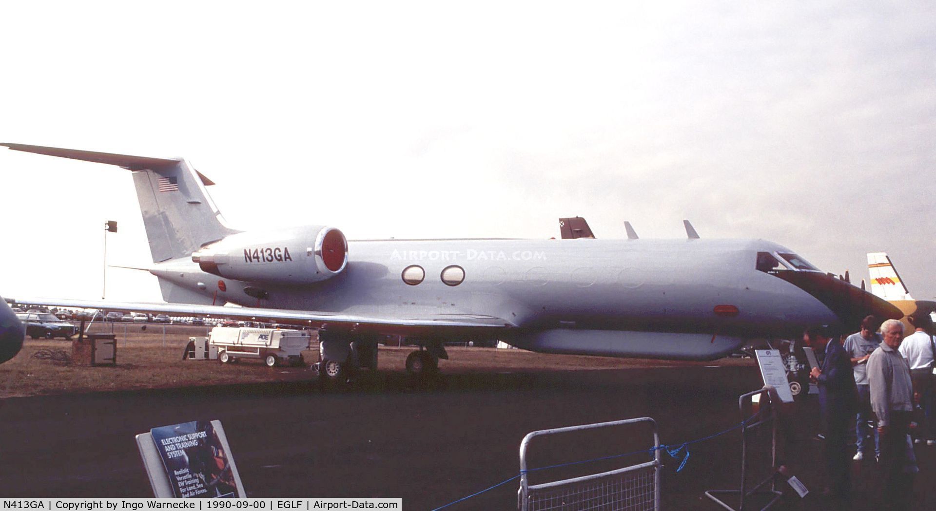 N413GA, 1987 Gulfstream Aerospace G-IV Gulfstream SRA-4 C/N 1034, Gulfstream G IV  SRA-4  at Farnborough International 1990