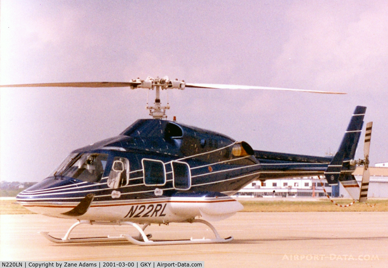 N220LN, 1987 Bell 222U C/N 47567, At Arlington Municipal - Formerly N22RL (as pictured) JA9689, VH-UHJ, N6392U