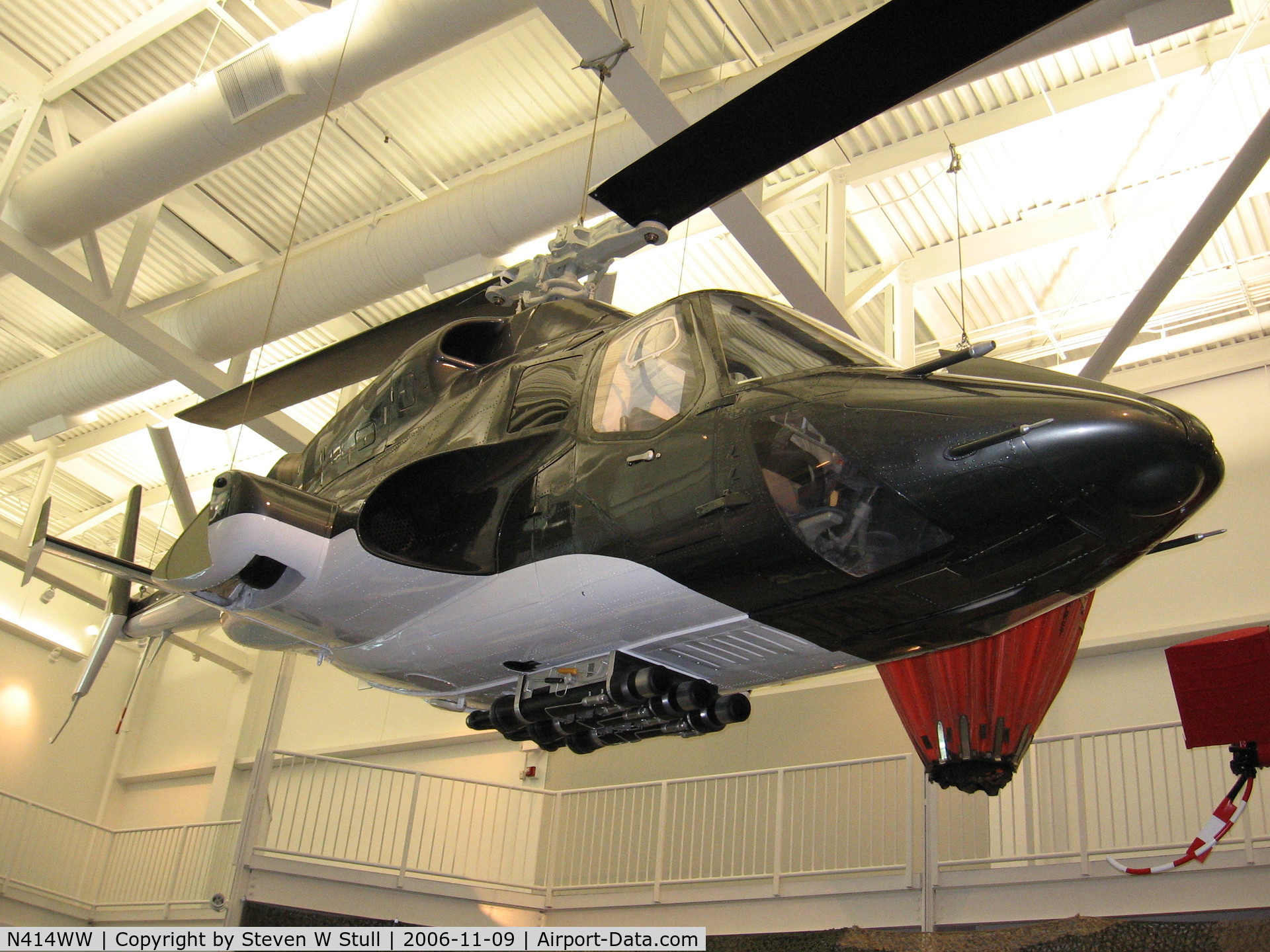 N414WW, 1980 Bell 222 C/N 47042, Hanging in Halsons Helicopter museum
