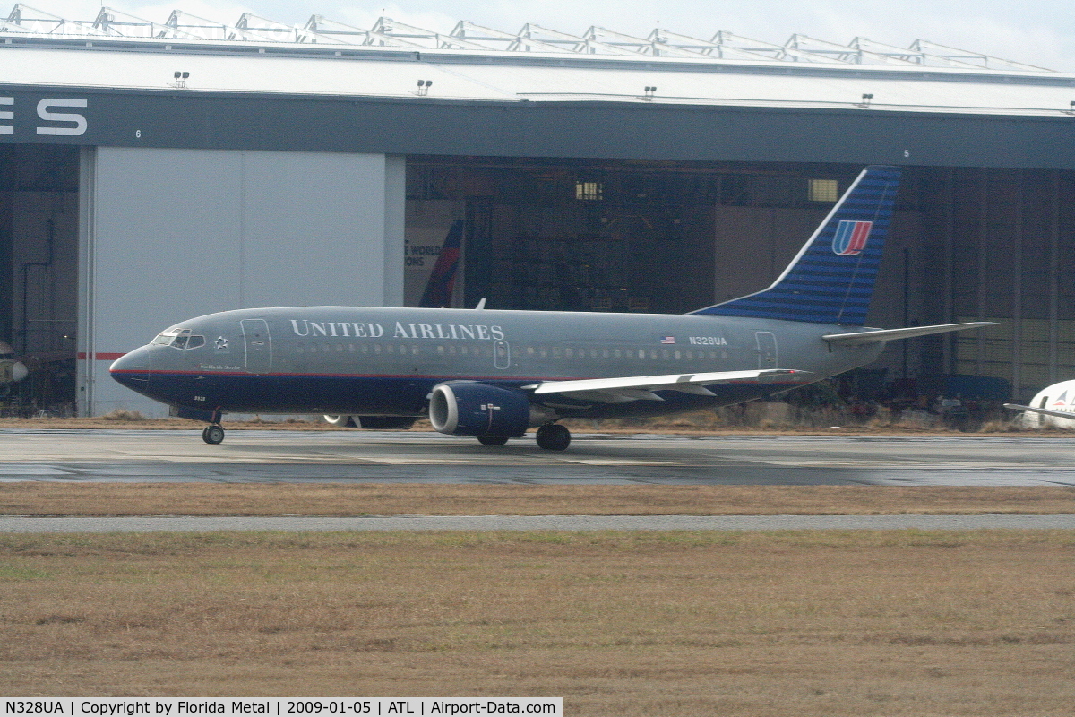 N328UA, 1988 Boeing 737-322 C/N 24148, United 737-300