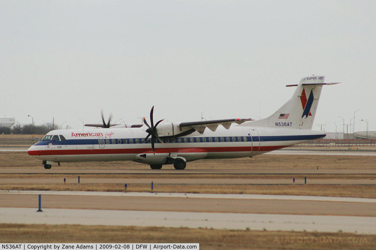 N536AT, 1997 ATR 72-212A C/N 536, American Eagle at DFW