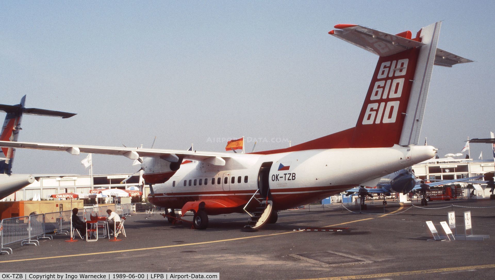 OK-TZB, 1988 Let L-610M C/N X-01, LET L-610M first prototype at Aerosalon Paris 1989