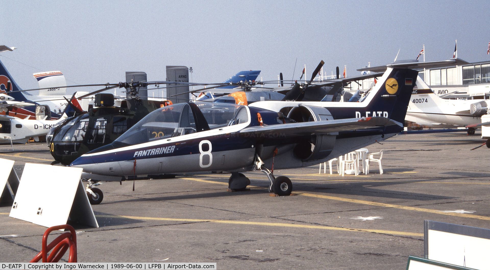 D-EATP, 1985 RFB Fantrainer 400 C/N 011, Rhein-Flugzeugbau RFB Fantrainer 400 at Aerosalon Paris 1989
