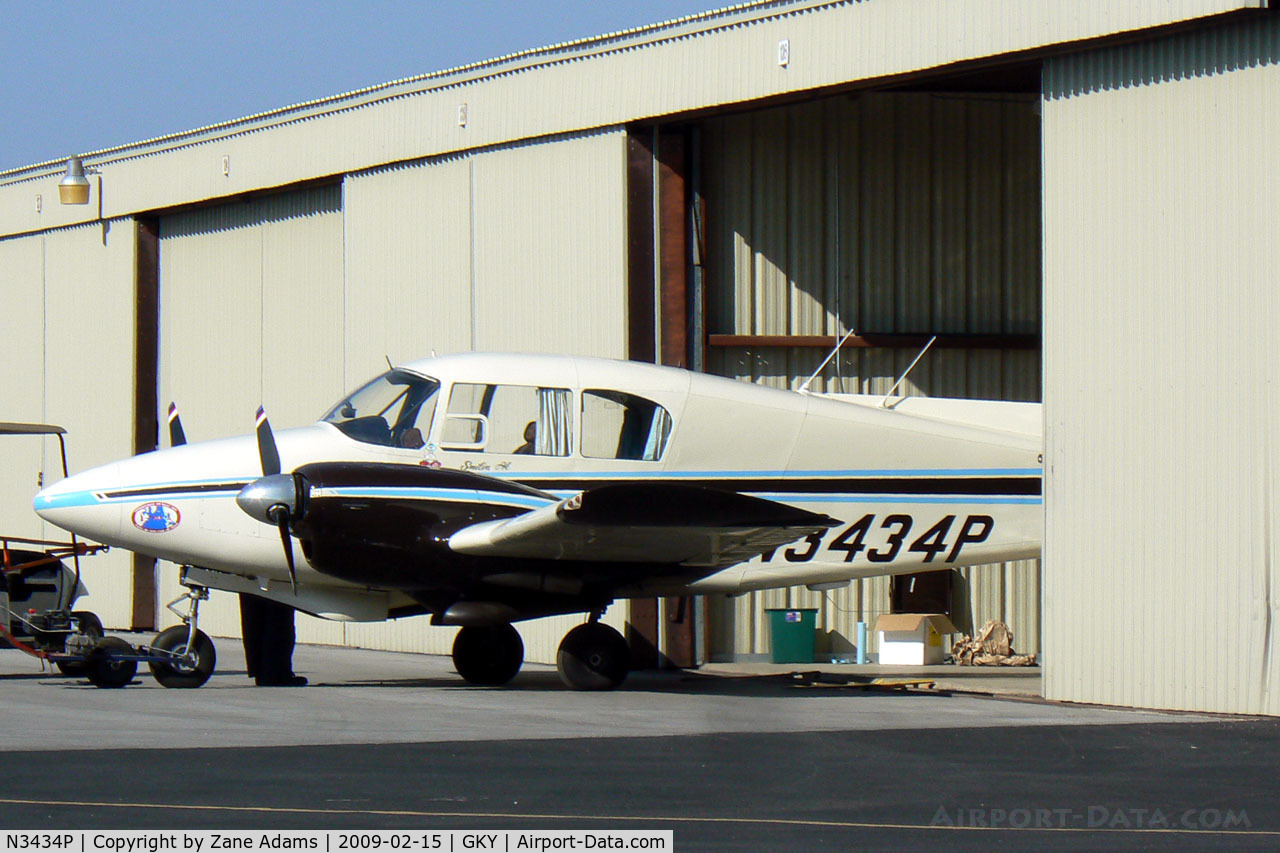 N3434P, 1958 Piper PA-23 C/N 23-1401, At Arlington Municipal