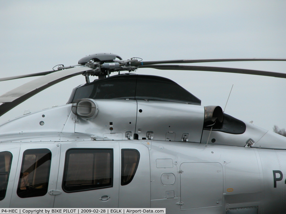 P4-HEC, Eurocopter EC-155B C/N 6600, CLOSE UP OF ENGINE AND ROTOR