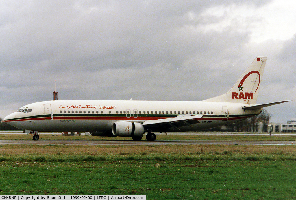CN-RNF, 1995 Boeing 737-4B6 C/N 27678, Arriving from flight...