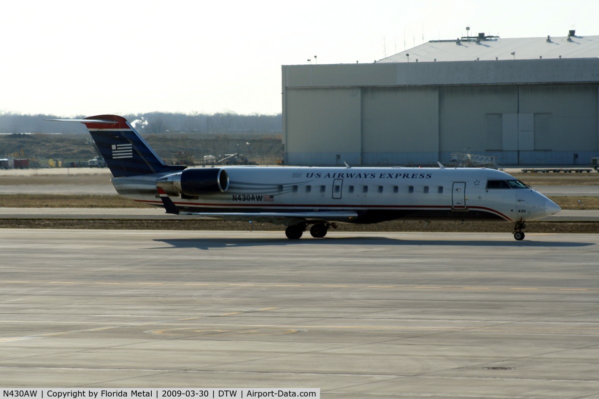 N430AW, 2002 Bombardier CRJ-200LR (CL-600-2B19) C/N 7719, Air Wisconsin (US Airways Express) CRJ-200