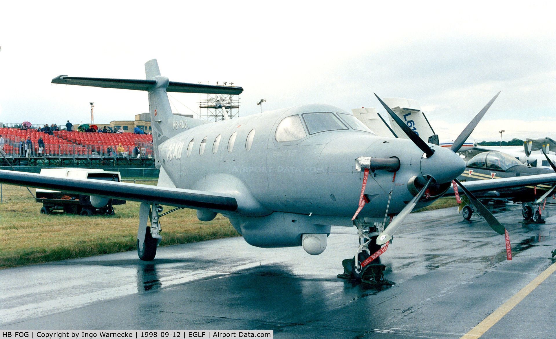 HB-FOG, 1996 Pilatus PC-12M Eagle C/N 134, Pilatus PC-12/45 at Farnborough International 1998