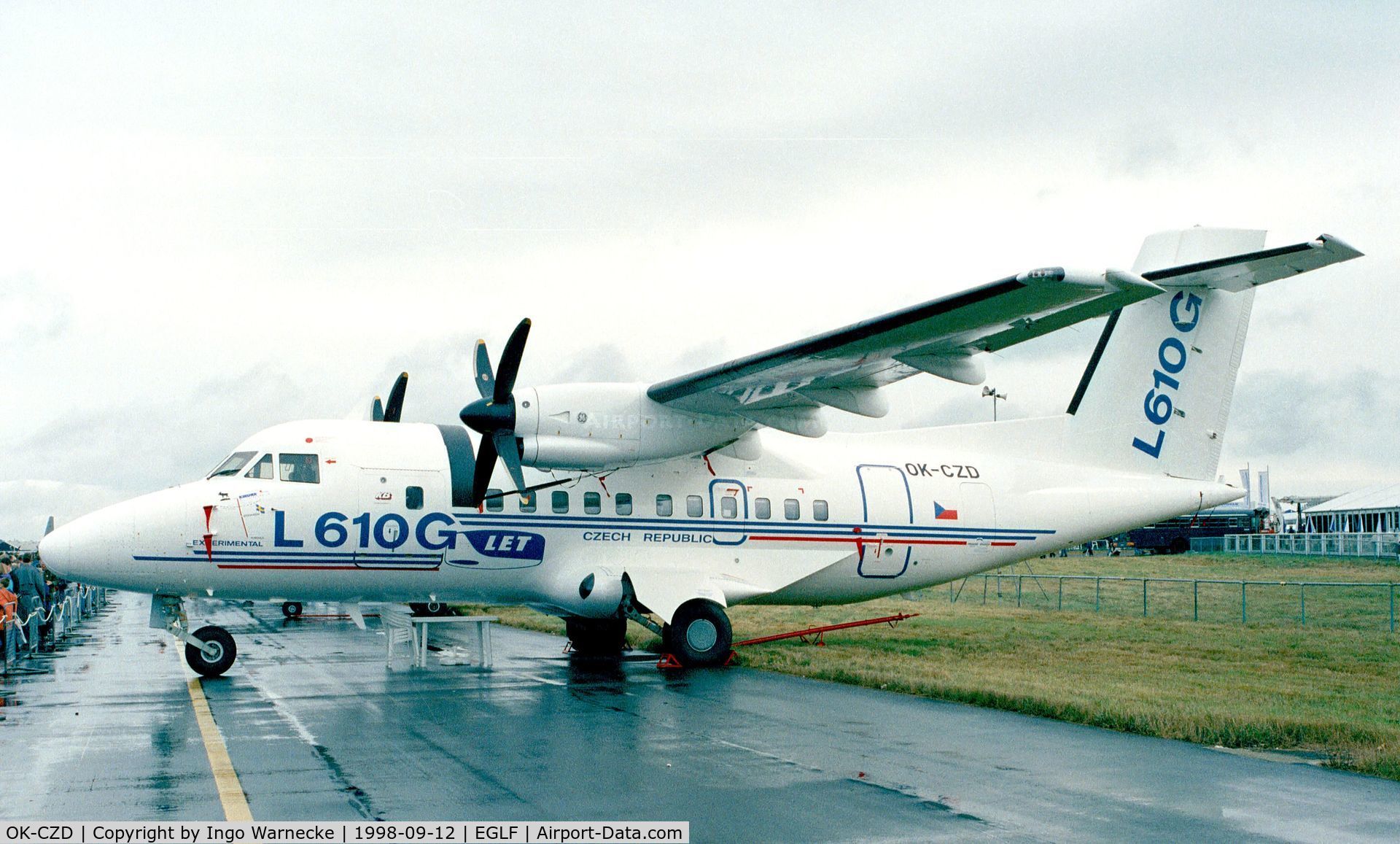 OK-CZD, 1997 Let L-610G Ayres 7000 C/N 0301, Let L-610G at Farnborough International 1998