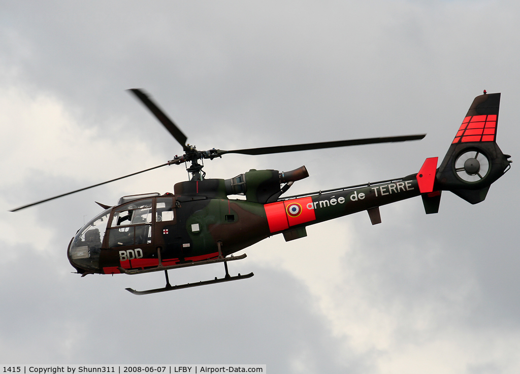 1415, Aérospatiale SA-341F Gazelle C/N 1415, Used as a demo aircraft during LFBY Open 2008