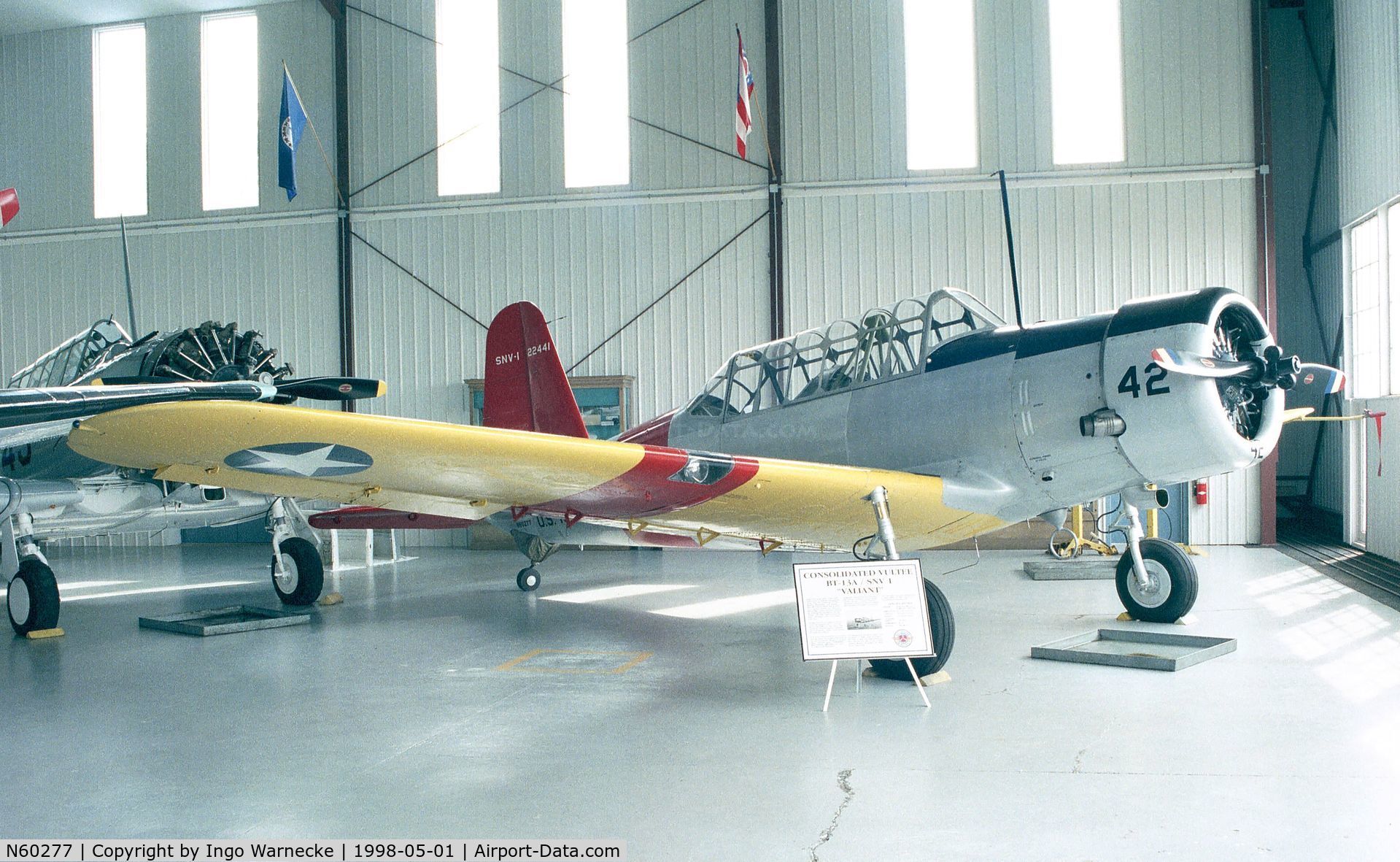 N60277, 1942 Consolidated Vultee BT-13A C/N 6519, Vultee BT-13A (USN SNV-1) Valiant at the Mid Atlantic Air Museum, Reading PA