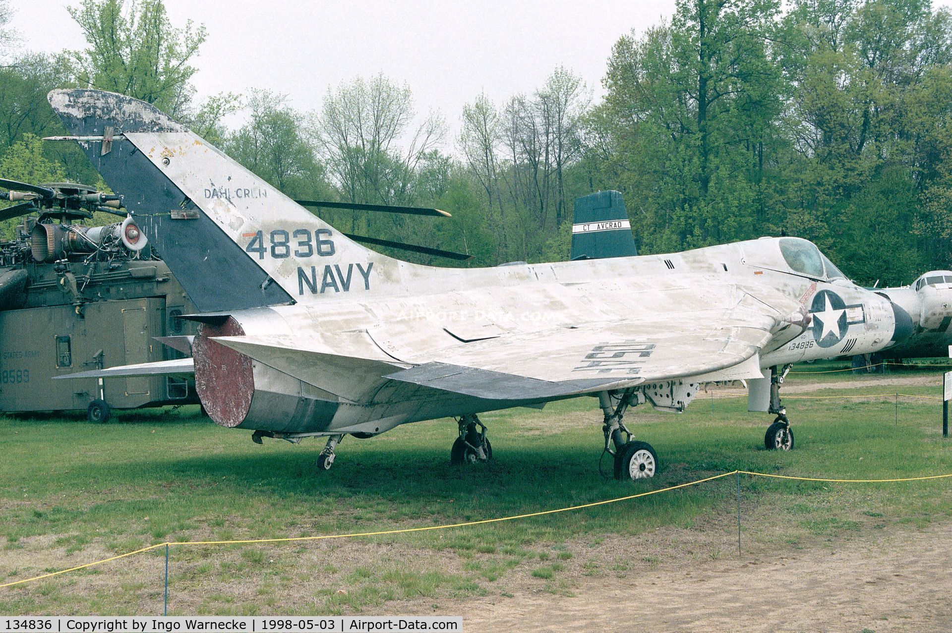 134836, 1957 Douglas F-6A Skyray C/N 10430, Douglas F4D-1 / F-6A Skyray of the USN at the New England Air Museum, Windsor Locks CT