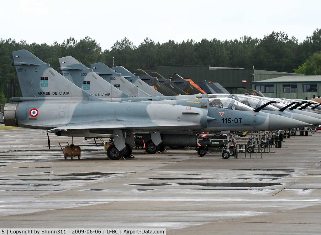 5, Dassault Mirage 2000C C/N 5, Parked before his show on LFBC Airshow 2009
