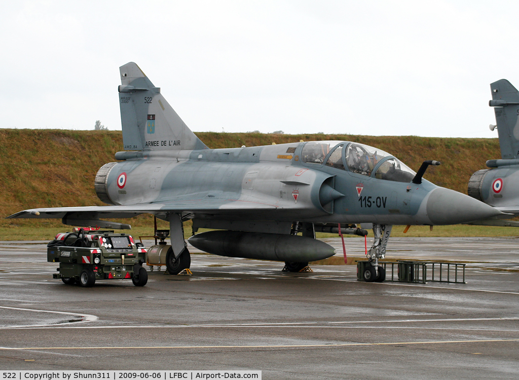 522, Dassault Mirage 2000B C/N 297, Parked before his show during LFBC Airshow 2009