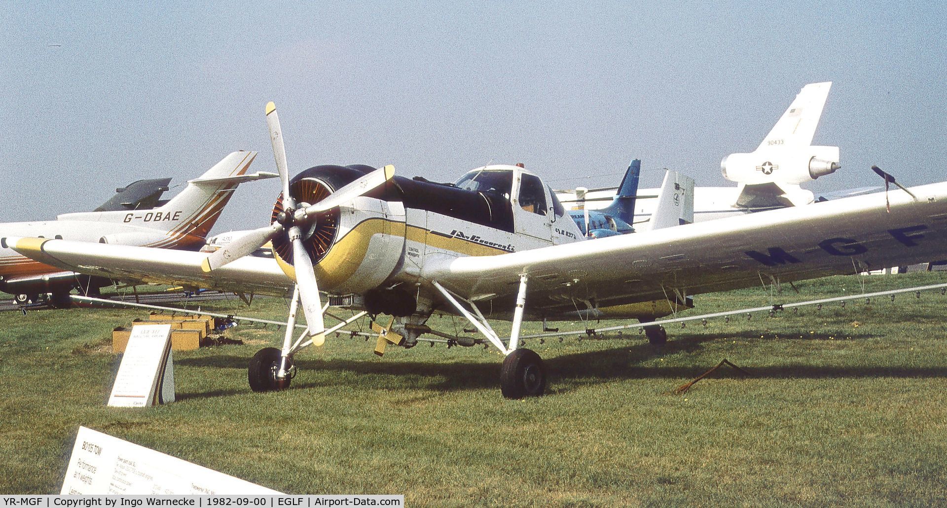 YR-MGF, IAR IAR 827A C/N 06, IAR IAR-827A at Farnborough International 1982
