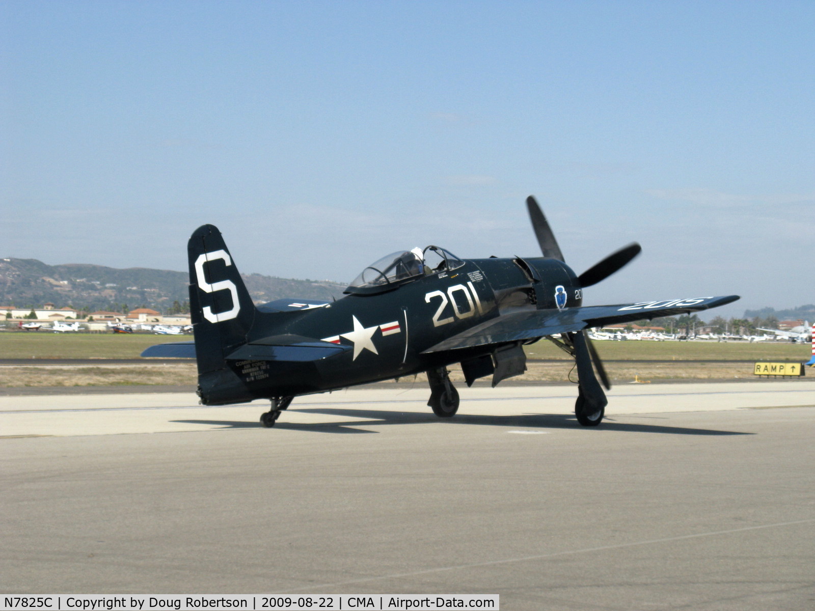 N7825C, 1948 Grumman F8F-2 (G58) Bearcat C/N D.1227, 1949 Grumman F8F-2 BEARCAT, P&W R-2800-34W Double Wasp 2,100 Hp, taxi