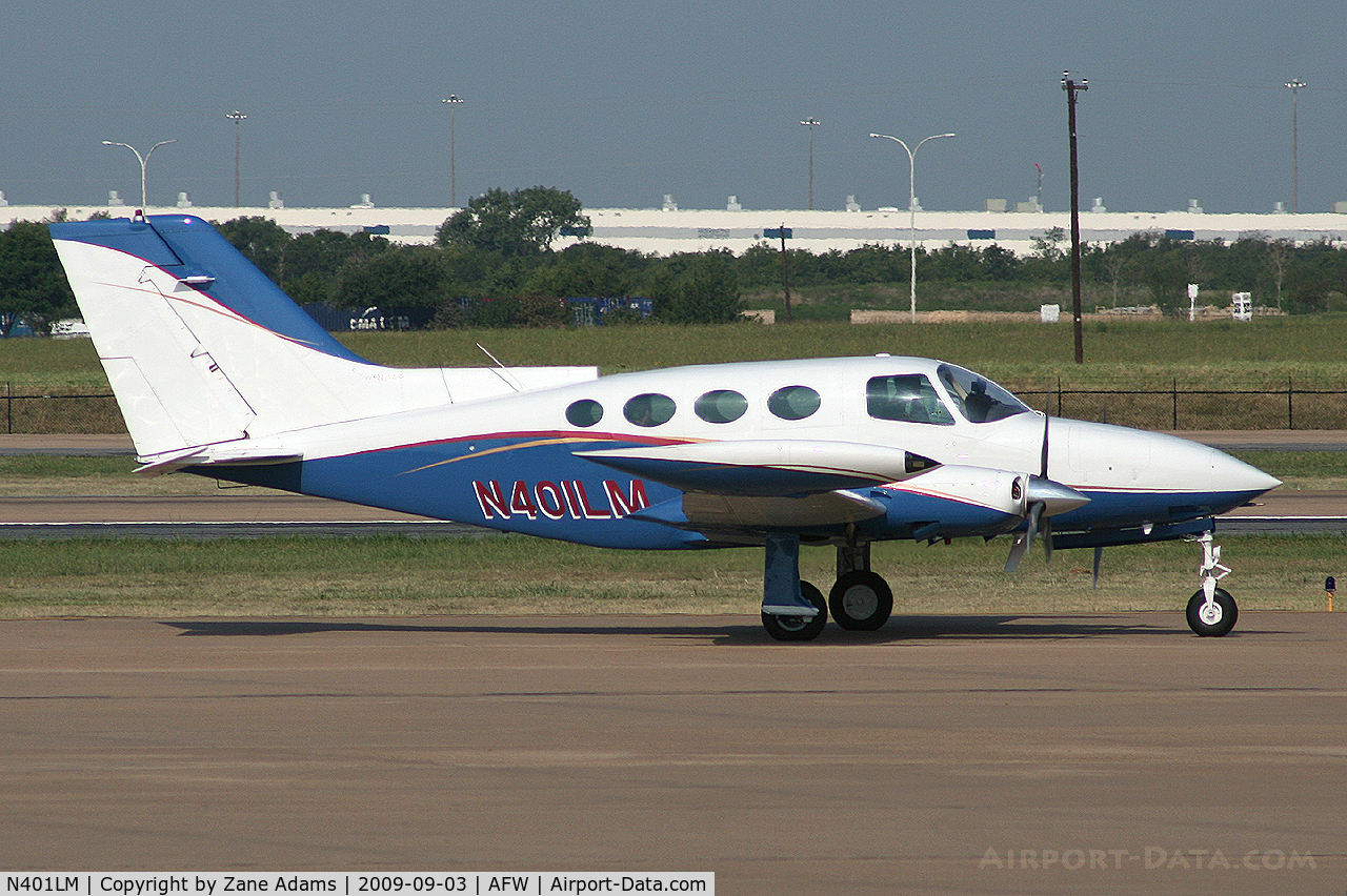 N401LM, Cessna 401B C/N 401B-0209, At Alliance Fort Worth