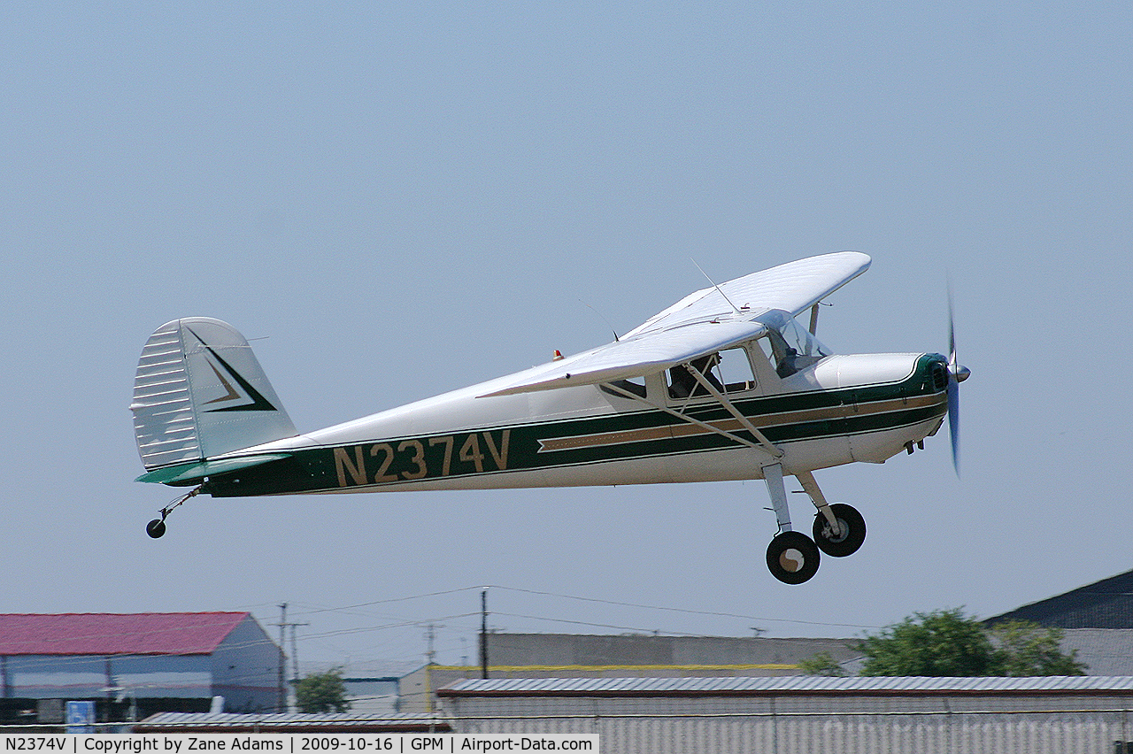 N2374V, 1947 Cessna 140 C/N 14610, At Grand Prairie Municipal