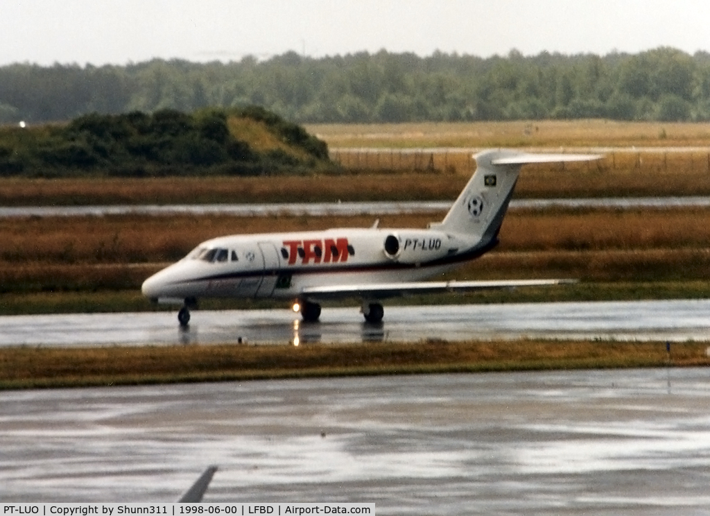 PT-LUO, 1987 Cessna 650 Citation III C/N 650-0129, Arrivig from flight during French World Cup 1998