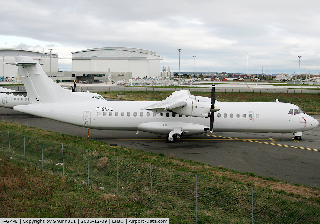 F-GKPE, 1990 ATR 72-102 C/N 192, Parked at Latecoere Aeroservices in all white on return to lessor...