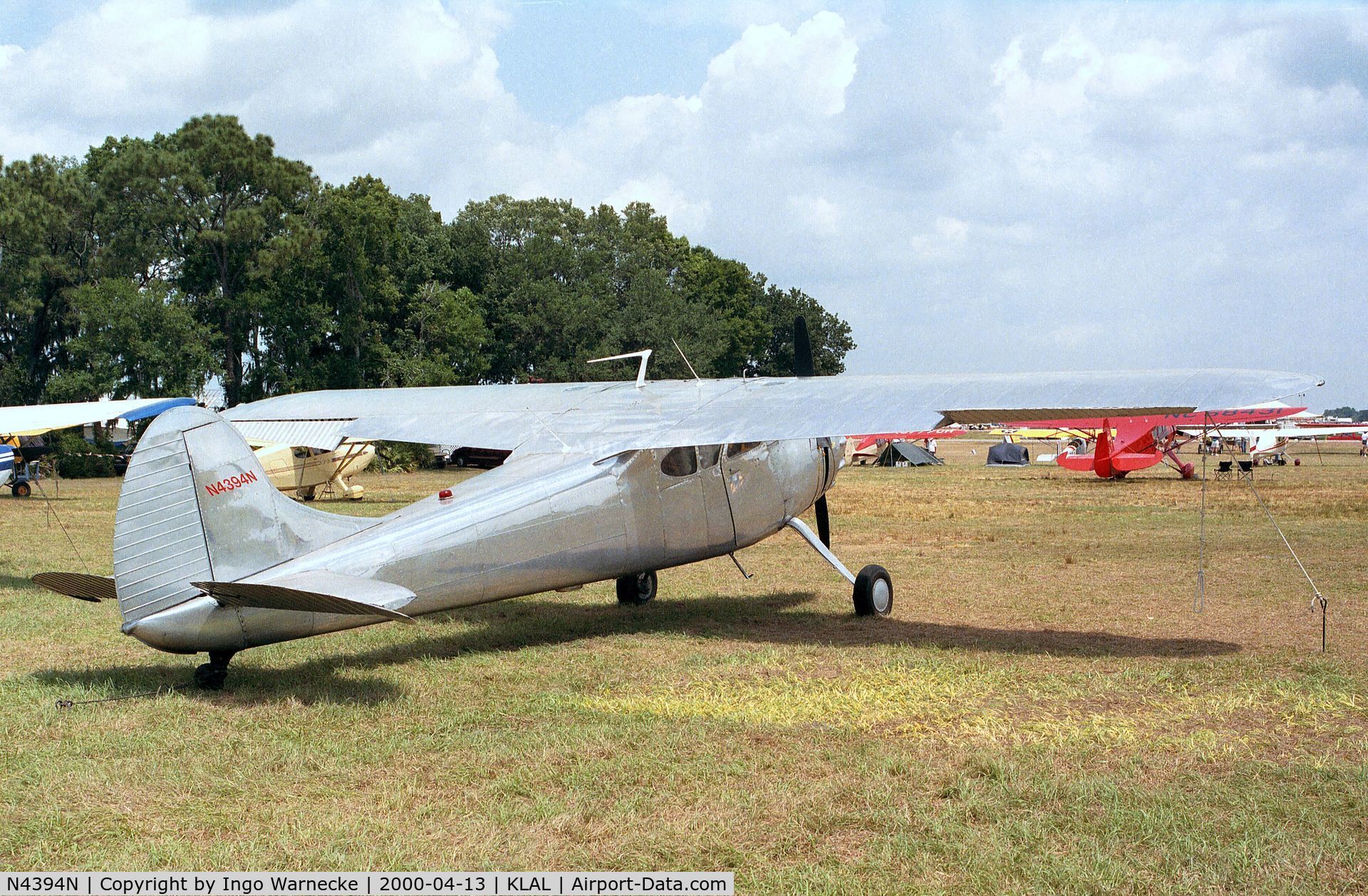 N4394N, 1947 Cessna 195 C/N 7011, Cessna 195 at Sun 'n Fun 2000, Lakeland FL