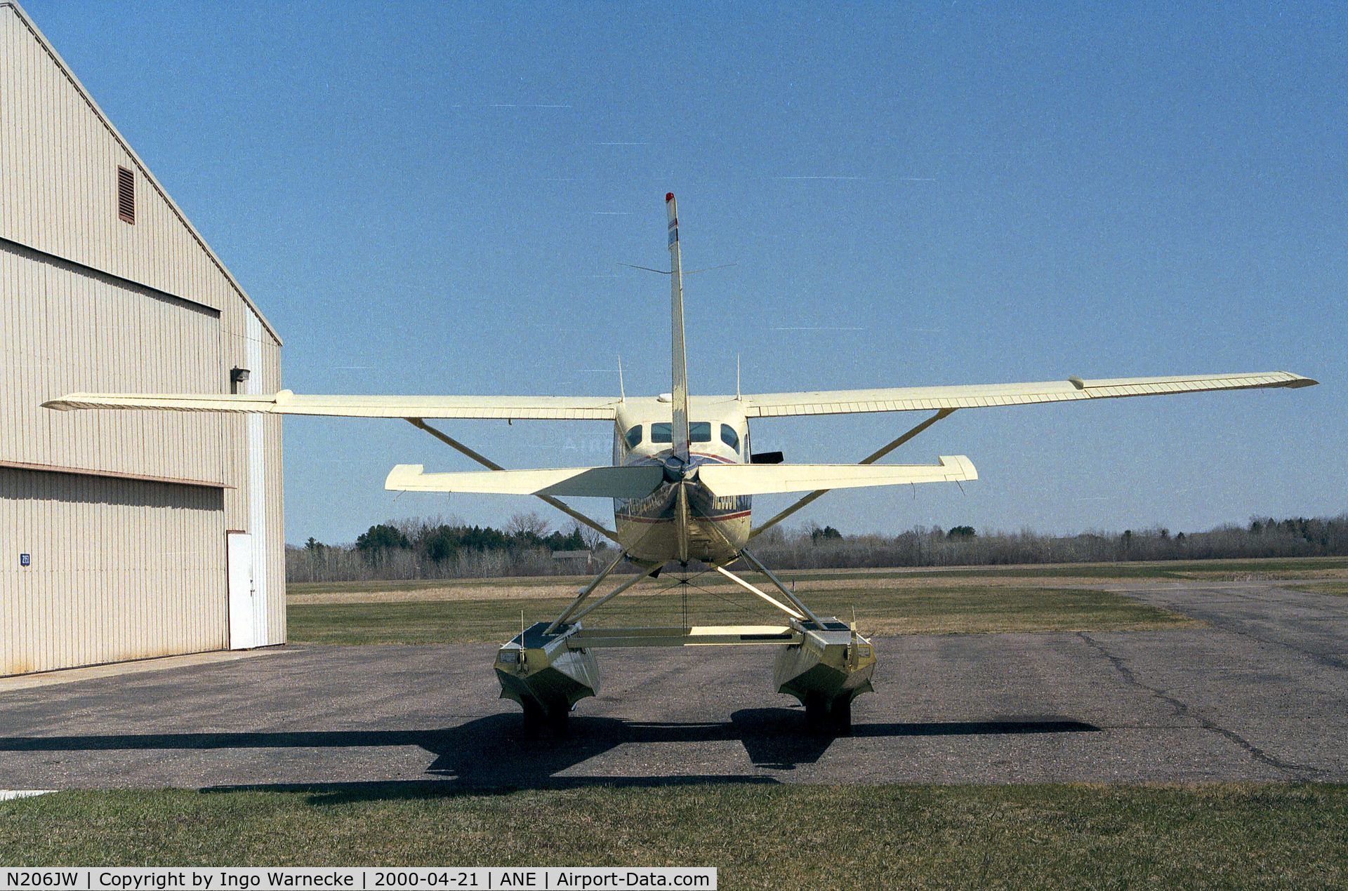N206JW, 1981 Cessna TU206G Turbo Stationair C/N U20606283, Cessna TU206G Turbo Stationair 6 on amphibious floats at Anoka County Airport, Blaine MN