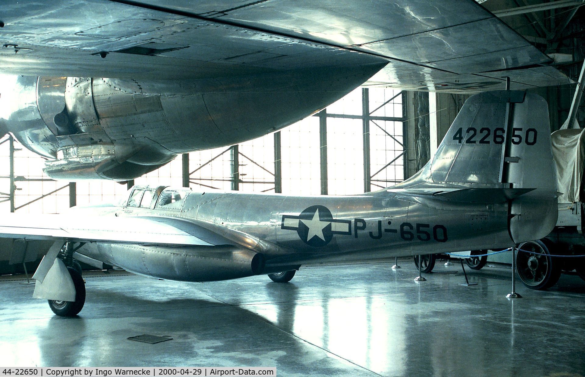 44-22650, 1944 Bell P-59B Airacomet C/N 27-58, Bell P-59B Airacomet of the USAF at the USAF Museum, Dayton OH