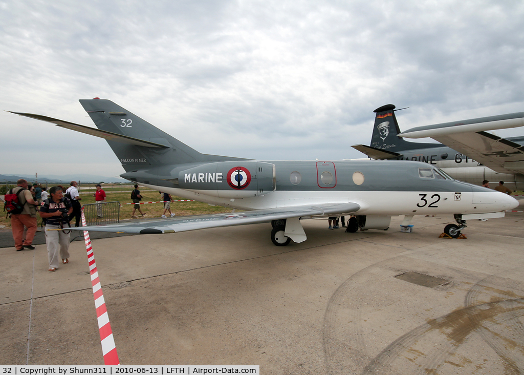 32, 1974 Dassault Falcon 10MER C/N 32, Static display during LFTH Open Day 2010...