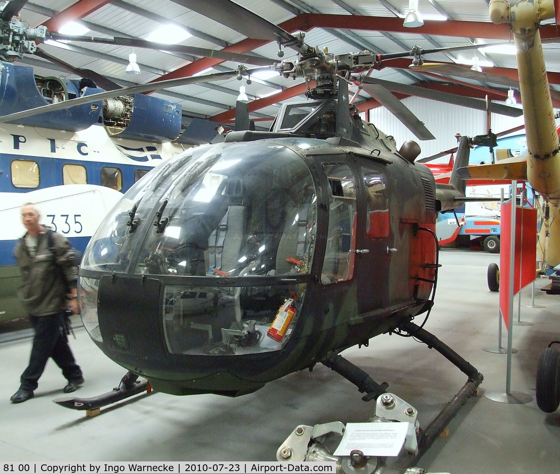 81 00, 1984 MBB Bo.105M C/N 5100, MBB Bo 105M at the Helicopter Museum, Weston-super-Mare