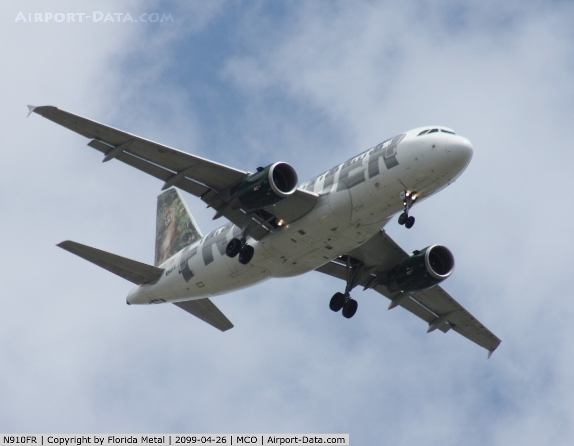 N910FR, 2002 Airbus A319-112 C/N 1781, Frontier Sal the Mountain Lion A319
